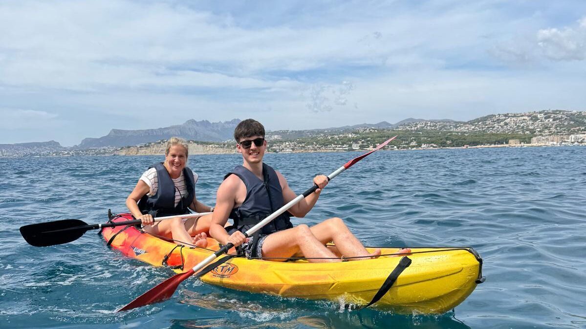 Kayaking in Moraira, Spain